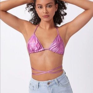 Holographic long tie top